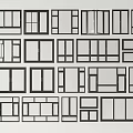 modern floor-to-ceiling windows 3d model