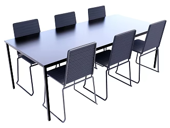 Modern Meeting Tables and Chairs Office Meeting 3d model