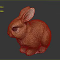 rabbit hare rabbit white rabbit 3d model