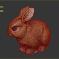 rabbit hare rabbit white rabbit 3d model