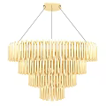 Modern Multi Tiered Chandelier With Sleek Geometric Design For Contemporary Interiors