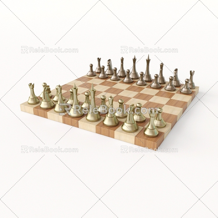 Chess decorations 3d model