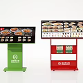 Self service Commercial Ordering Kiosks With Digital Menu Display And Colorful Stands