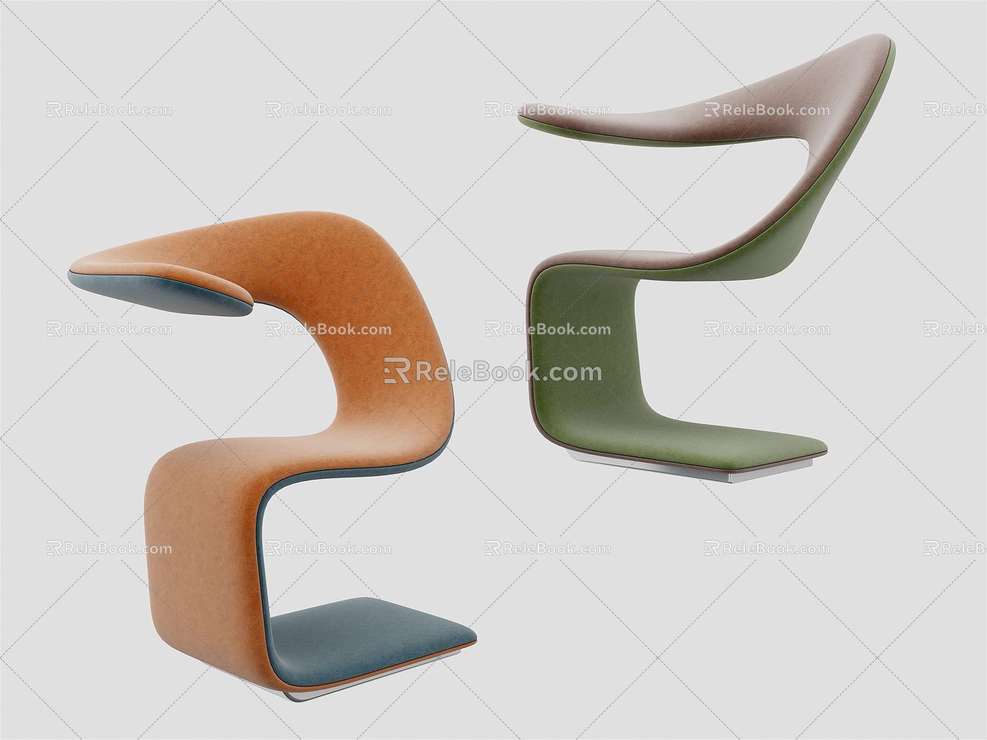 Modern single chair simple single chair combination model