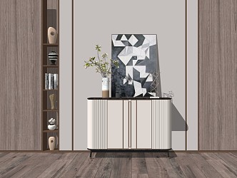 Modern side cabinet decoration combination 3d model