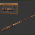 Brass Telescope Inside Open Wooden Case And Separate Telescope