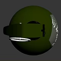 Green Acid Grenade with Skull and Crossbones Symbol on Metallic Surface