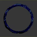 Shiny Blue Decorative Cylinder With Unique Textured Wavy Surface Design