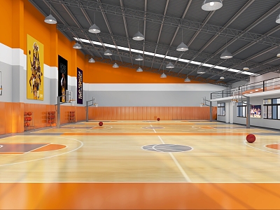 modern basketball hall 3d model