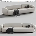 RH modern multiplayer sofa leisure sofa 3d model