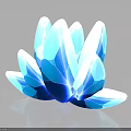 Elegant Wooden Stone Artwork with Petal Inspired Shape and Blue White Glossy Surface Reflection