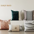 Elegant Colored Throw Pillows with Velvet Quilted and Patterned Textures for Home Decor