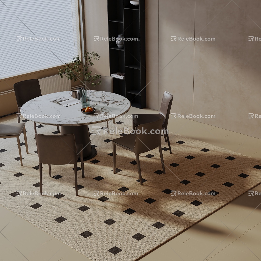 Modern dining table 3d model