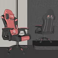 Pink And Black Modern Gaming Chair With Adjustable Backrest And Wheels