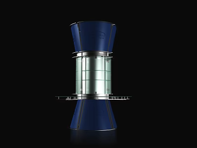 Modern Glass And Metal Display Shelf With Multi Tier Storage For Retail Use 3d model