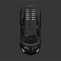 Black Modern Sports Car With Sleek Aerodynamic Body And Red Alloy Wheels