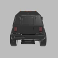 Black Armored Car with Roof Lights Large Tires and Rugged Exterior Design