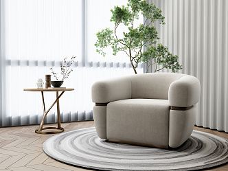 Modern single sofa 3d model