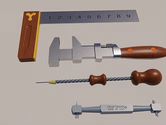 Antique hand tools 3d model