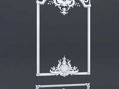 Decorative Lines With Ornate Patterns In Classic Style For White Interior Frame Design 3d model