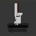 Hexagon Computerized Coordinate Measuring Machine With White Black Frame Red Vertical Column And Black Platform 3d model