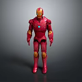 Iron Man Game And Movie Character With Red Gold Armor Blue Energy Core Standing