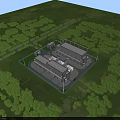 Modern Industrial Factory Design with Green Surroundings Road Access and Aerial Layout