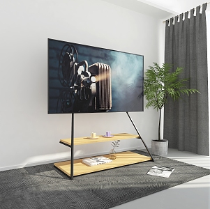 Modern bracket TV stand 3d model