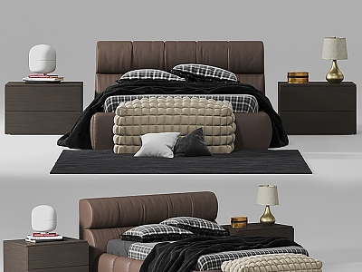 Bed Double Bedroom Furniture model