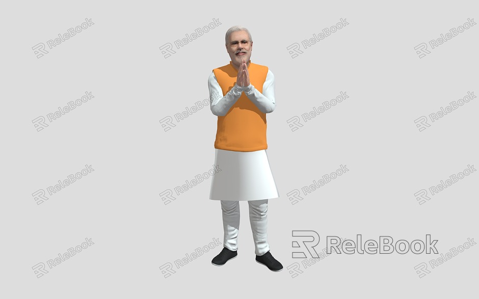 Characters India Modi Man model