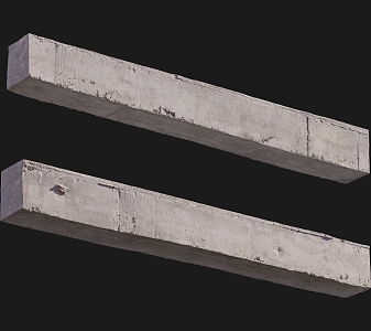 concrete beam construction beam cement column square cement column 3d model