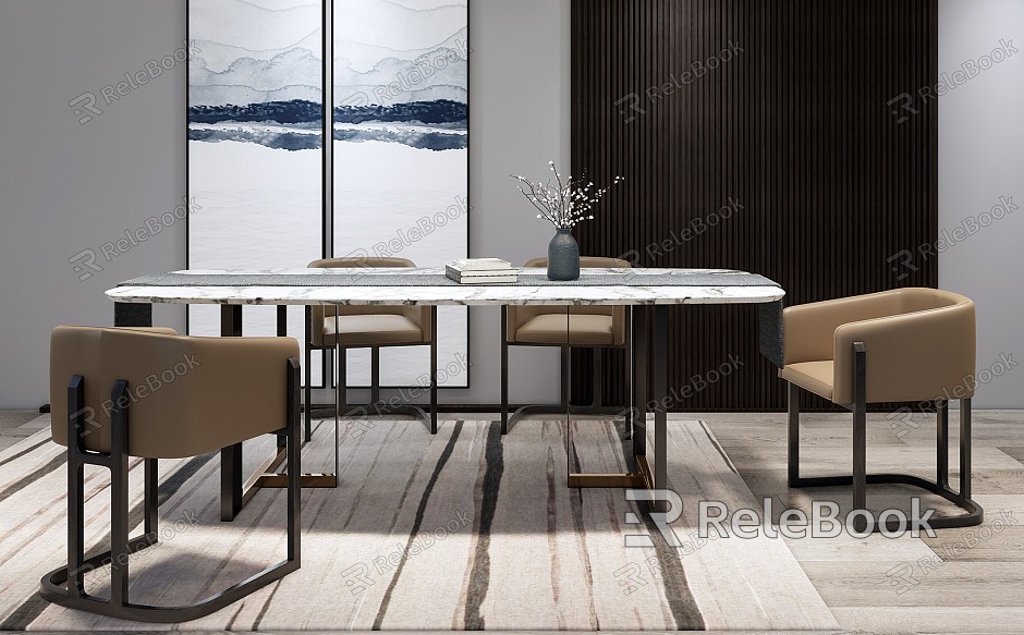 New Chinese Dining Table and Chair Combination model