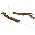 Dead wood, dead branches 3d model