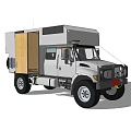 Modern RV Camper Traveller Trailer Casual Dining Car RV Camp 3d model