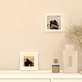 Versatile Decorative Photo Frames For Wall And Table Top Display With 4x4 Mat 3d model