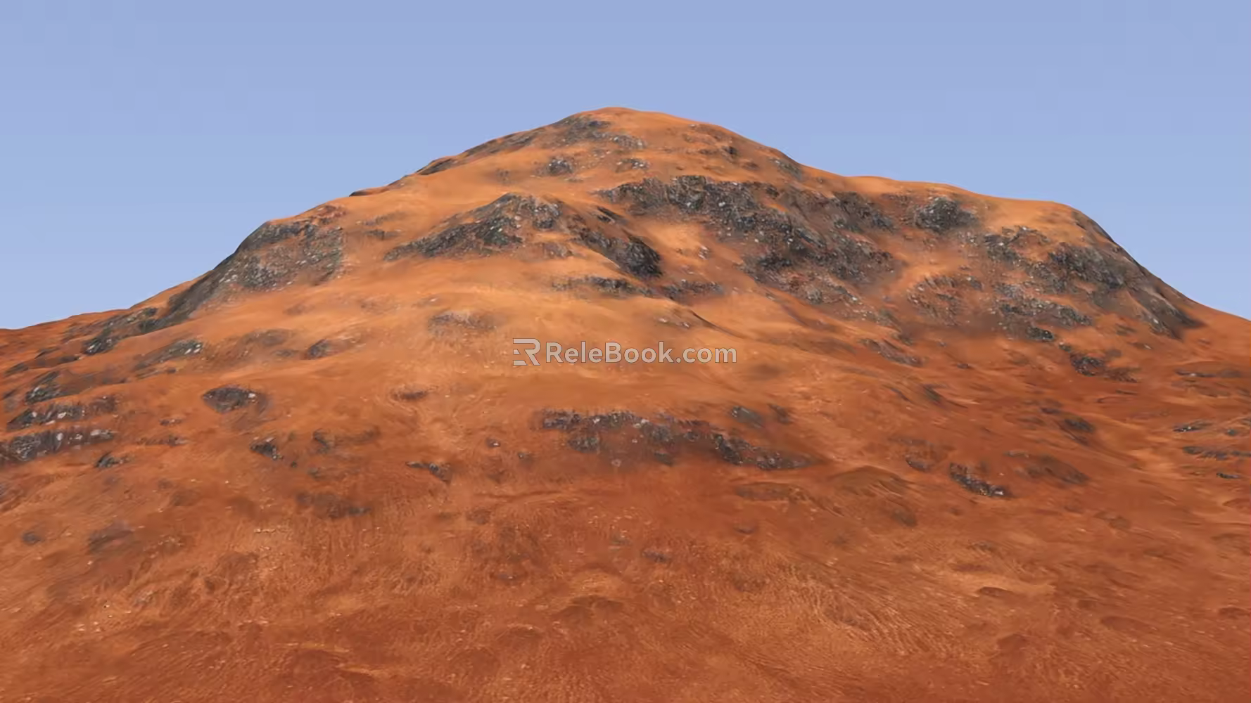 Sand and gravel mountain ground 3D model 3d model