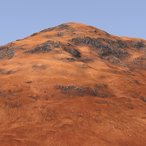 Sand and gravel mountain ground 3D model 3d model