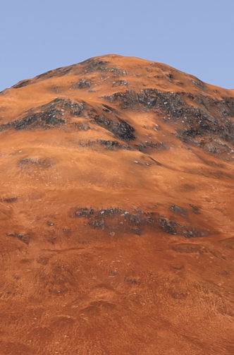 Sand and gravel mountain ground 3D model 3d model