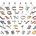 Modern Colorful Letter Shaped Pendant Lights With Various Alphabet Designs For Home Decor