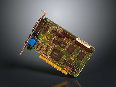 High Quality Computer Motherboard With Various Electronic Components Integrated Circuits And Expansion Interfaces 3d model