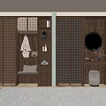 Middle Ancient Style Side Cabinet Simple Style Cabinet Whole Cabinet Dining Side Cabinet Balcony Cabinet Locker Entrance Cabinet 3d model