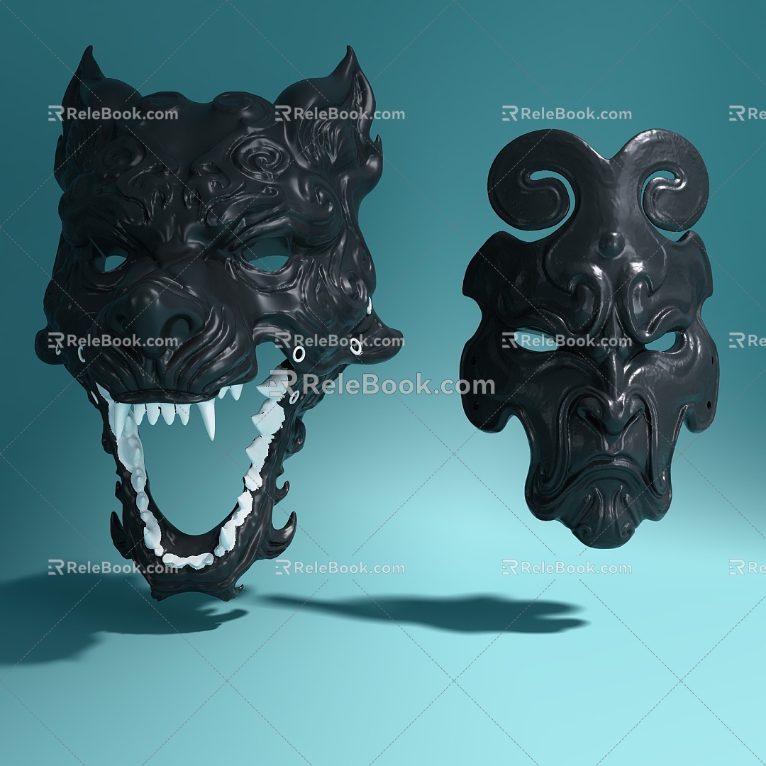 Walker Tiger Monster Mask Black Myth Goku 3d model