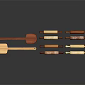 Wooden Kitchen Cooking Utensils With Spoons And Rolling Pins In Natural Design