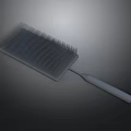 Practical Metal Grid Brush With White Handle For BBQ Cleaning