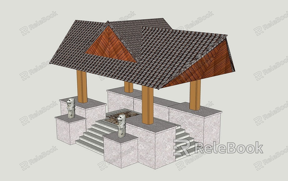 Southeast Asian Style Pavilion model