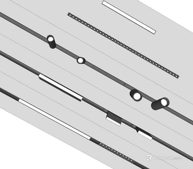 Sleek Adjustable LED Downlights and Spotlights for Modern Home Ceiling Lighting Design 3d model