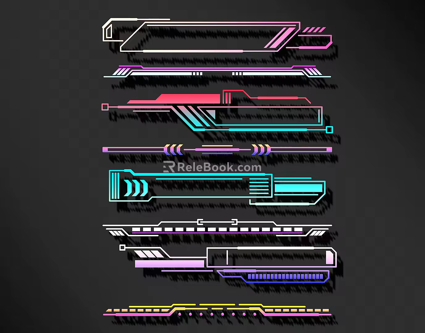 Modern science and technology lines science and technology lines modeling culture wall 3d model
