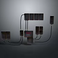 Electronic Equipment Modules With Interconnected Cables Display Panel And Indicator Lights