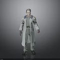 Detailed 3D Character Model In Light Green Long Coat With Shoulder Epaulets Standing