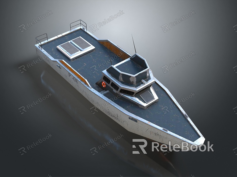 modern yacht ship model